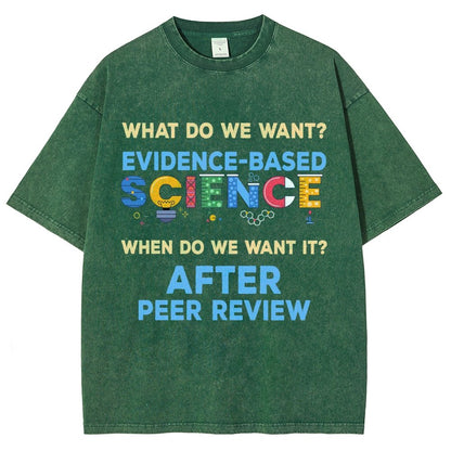 We want evidence-based Science Vintage Distressed T-shirt