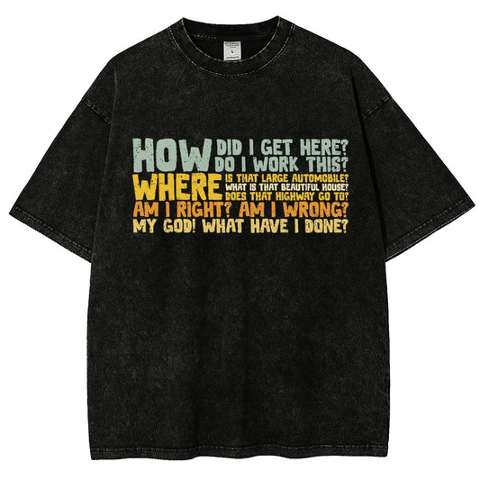 How Did I Get Here Vintage Distressed T-shirt