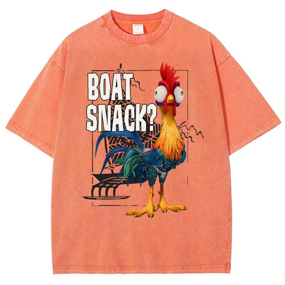 Boat Snack  Chicken Vintage Distressed T-shirt