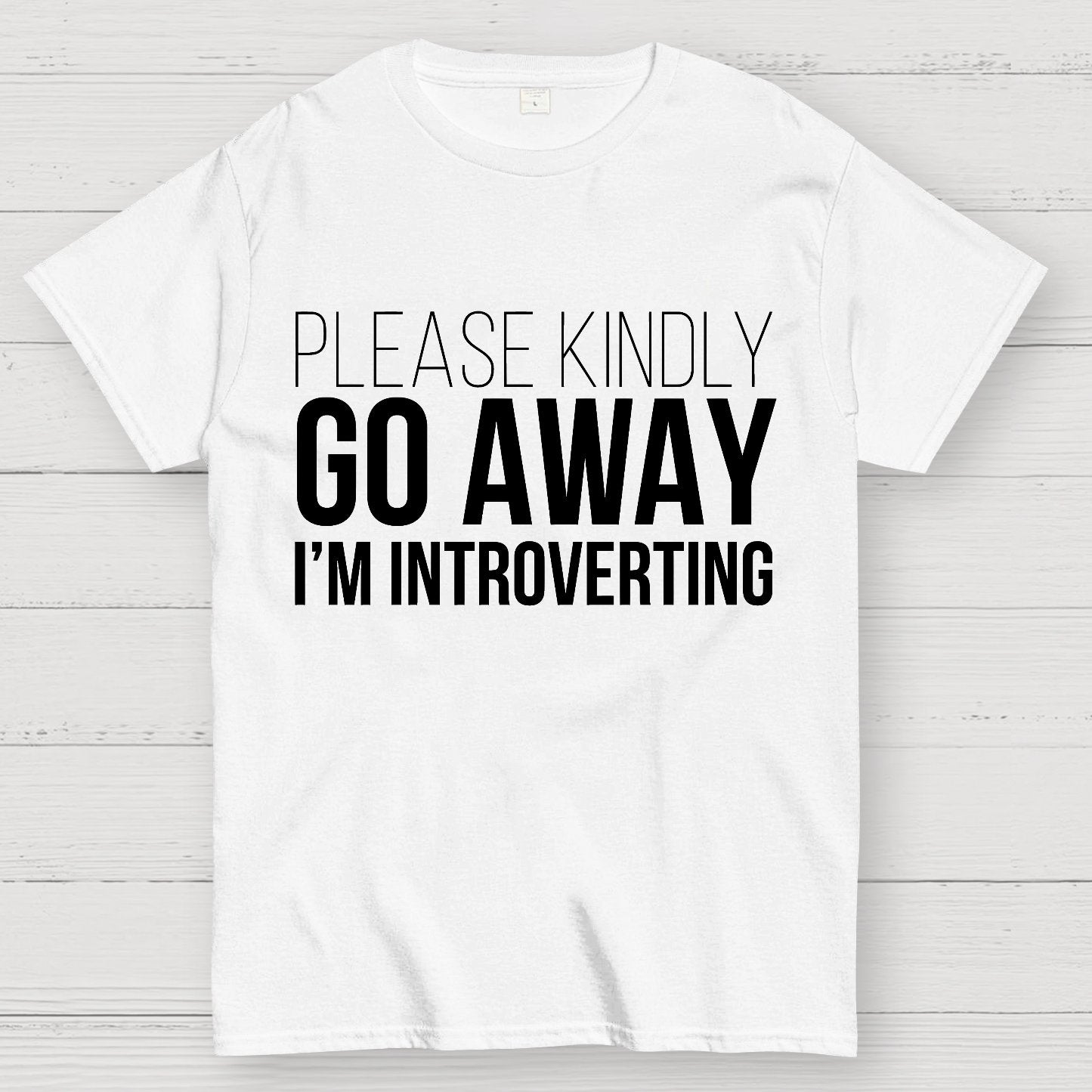 Please Kindly Go Away - I'm Introverting Geek T-Shirt