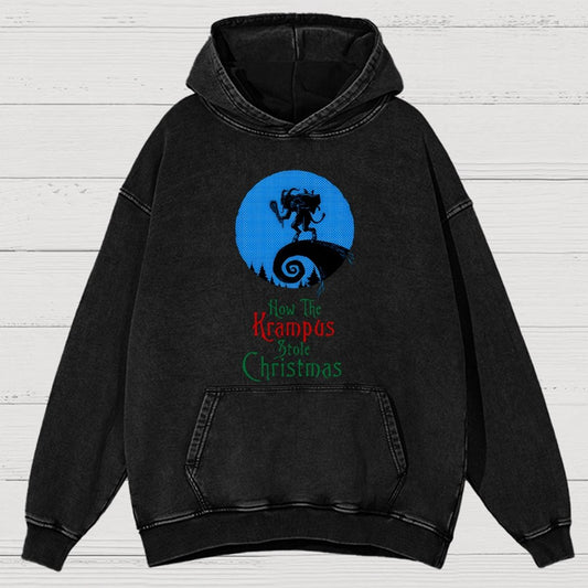 Krampus Vintage Distressed Hoodie
