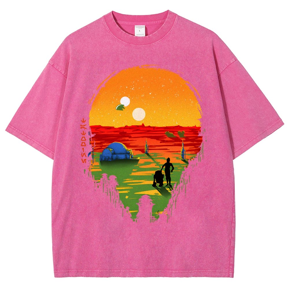 A Mysterious Planet Distant Away II Vintage Distressed T-shirt