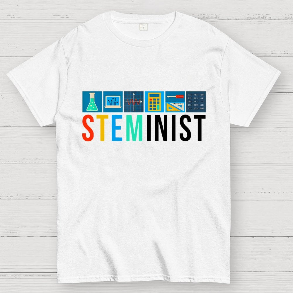 Steminist Science Technology Engineering Math STEM Unisex Geek T-Shirt