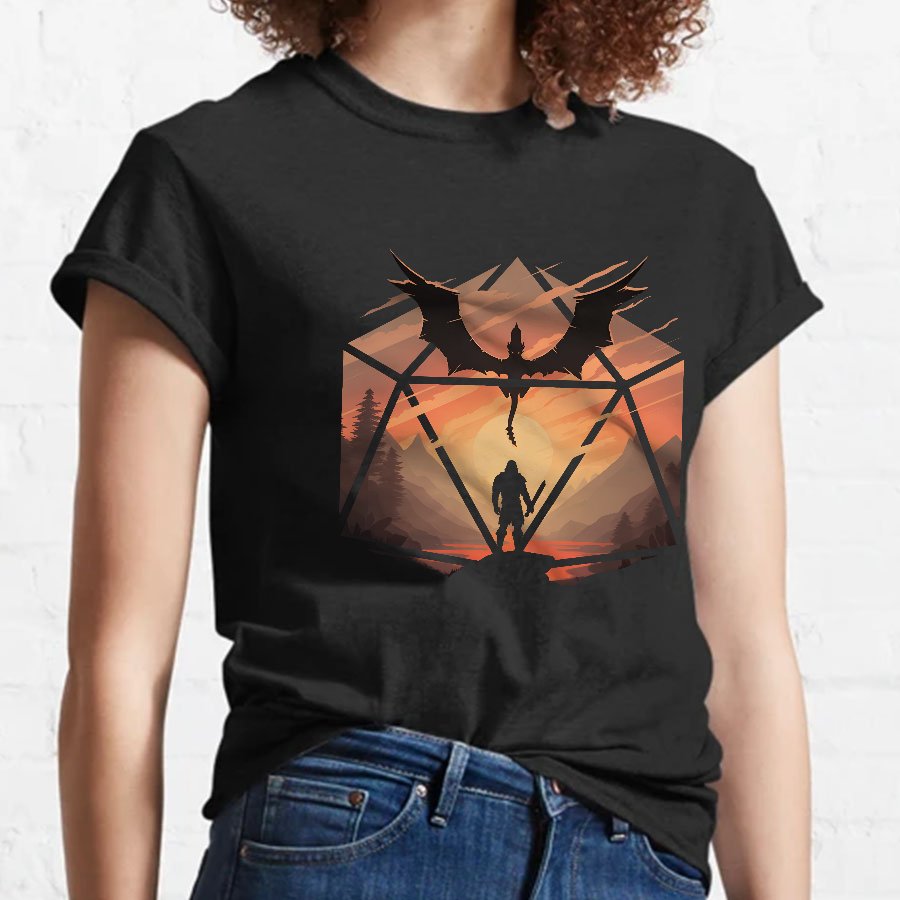 Staredown d20 Geeky T-Shirt