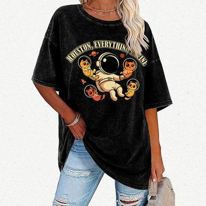 Houston Everything is Fine Vintage Distressed T-shirt
