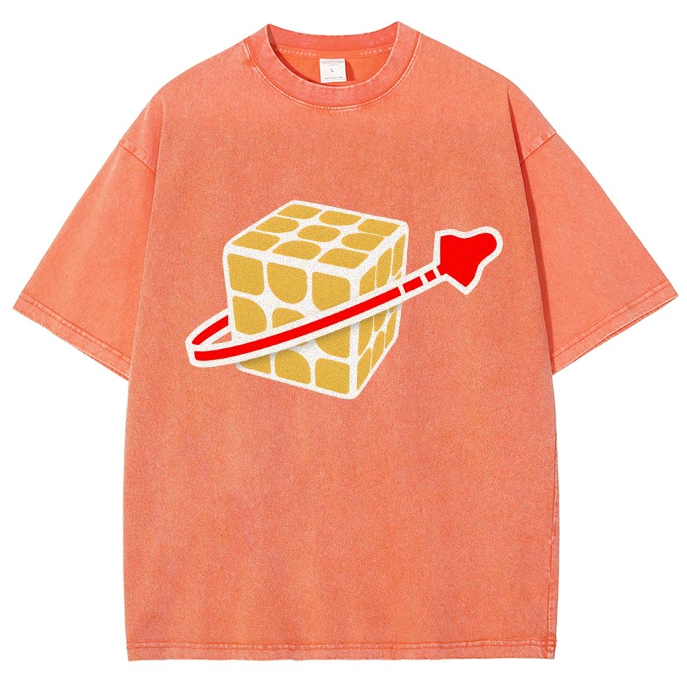 Cubeman Vintage Distressed T-shirt