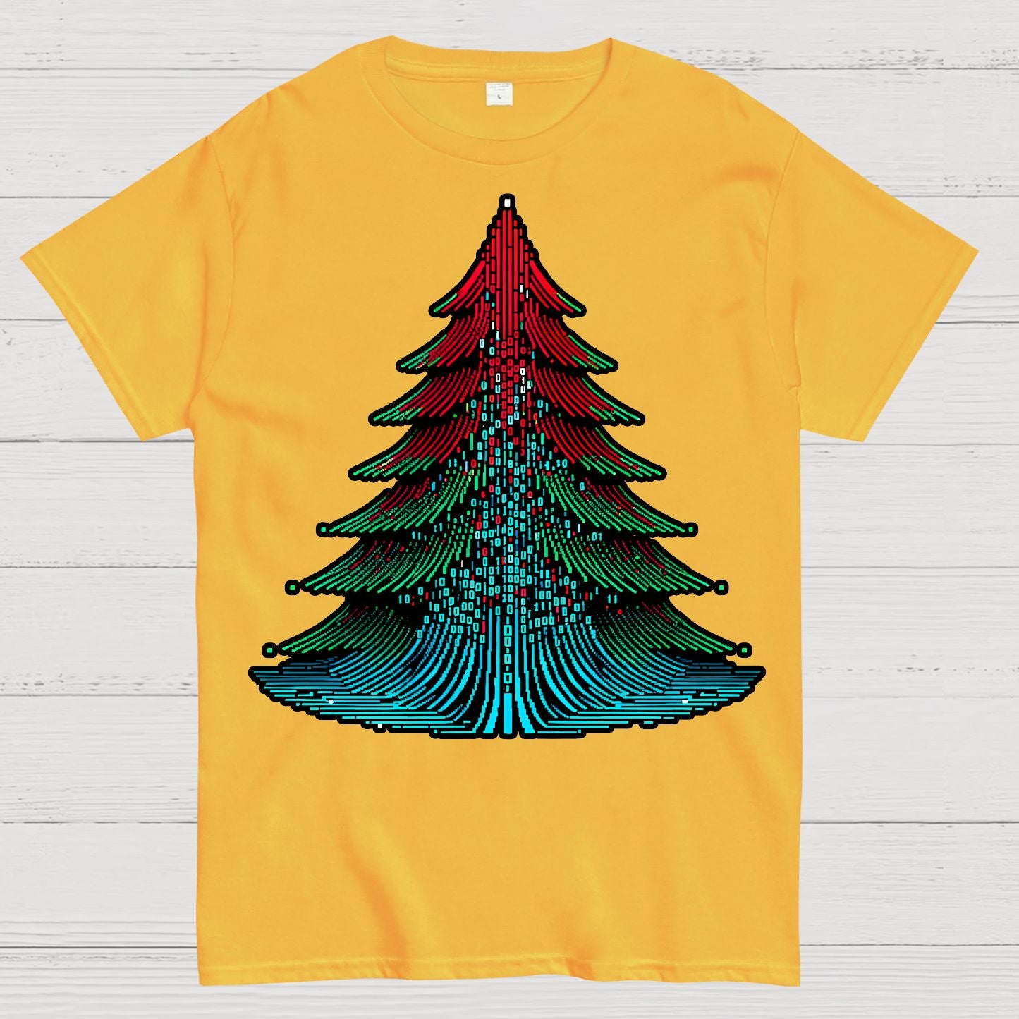 Binary Christmas Tree Geek T-Shirt