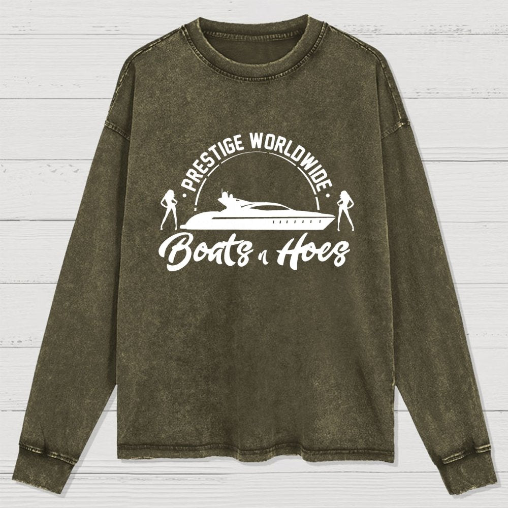 Boats 'n Hoes Washed Long Sleeve Tee