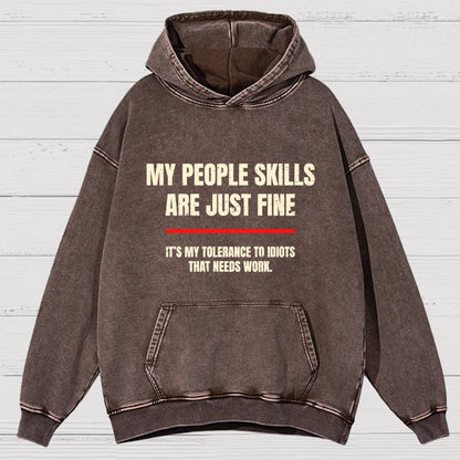 My People Skills Are Fine Vintage Distressed Hoodie