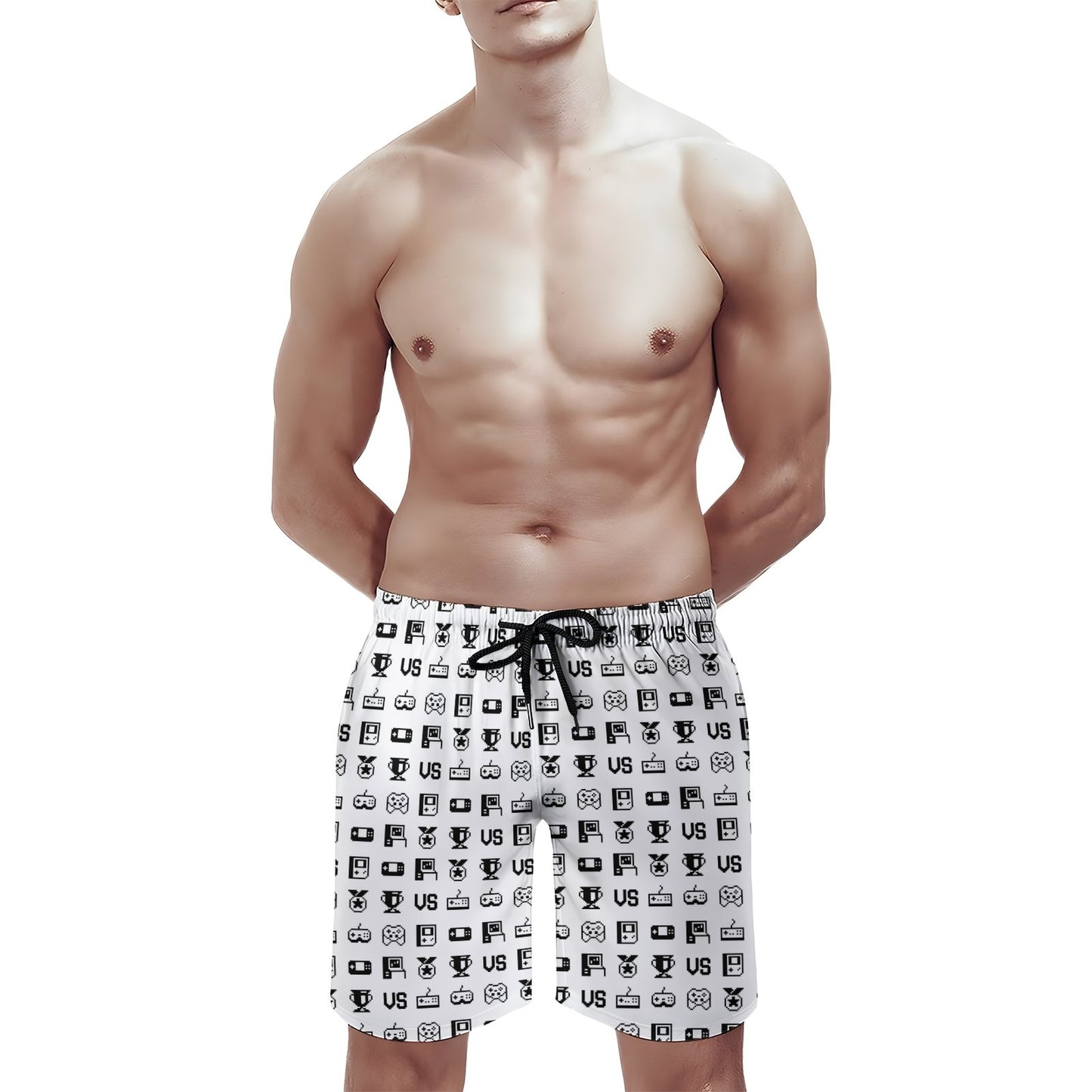 Retro Game Icons Geek Shorts