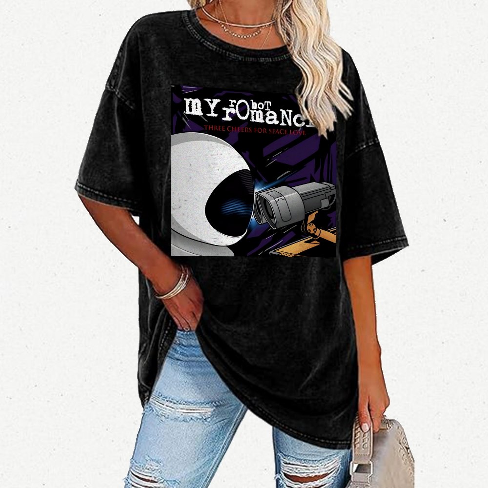 My Robot Romance Vintage Distressed T-shirt