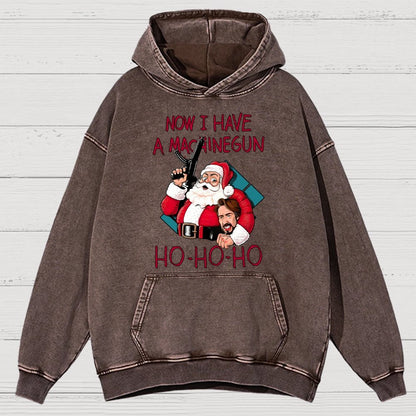 Ho-Ho-Ho Vintage Distressed Hoodie