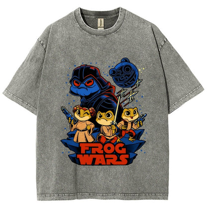 Frog Wars Vintage Distressed T-shirt