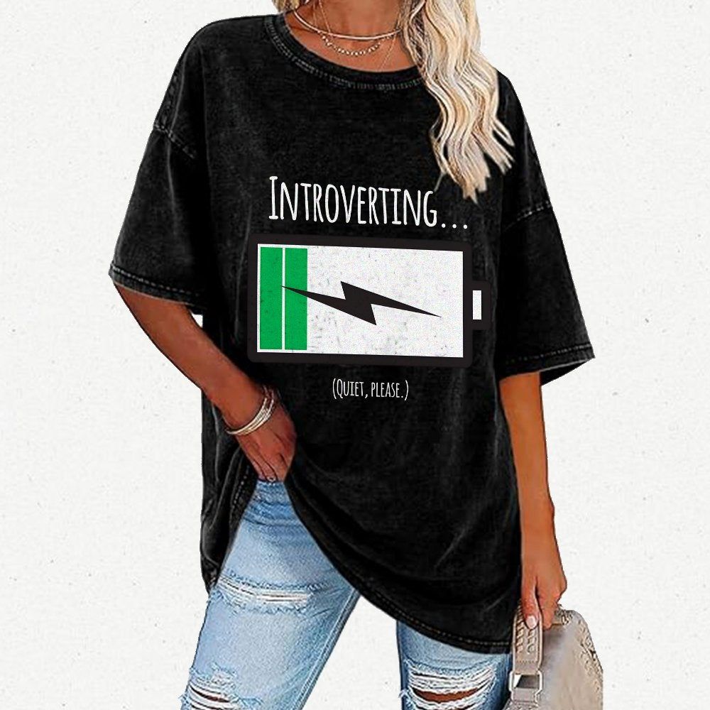 Introverting Vintage Distressed T-shirt