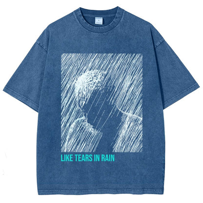 Like Tears In Rain Vintage Distressed T-shirt