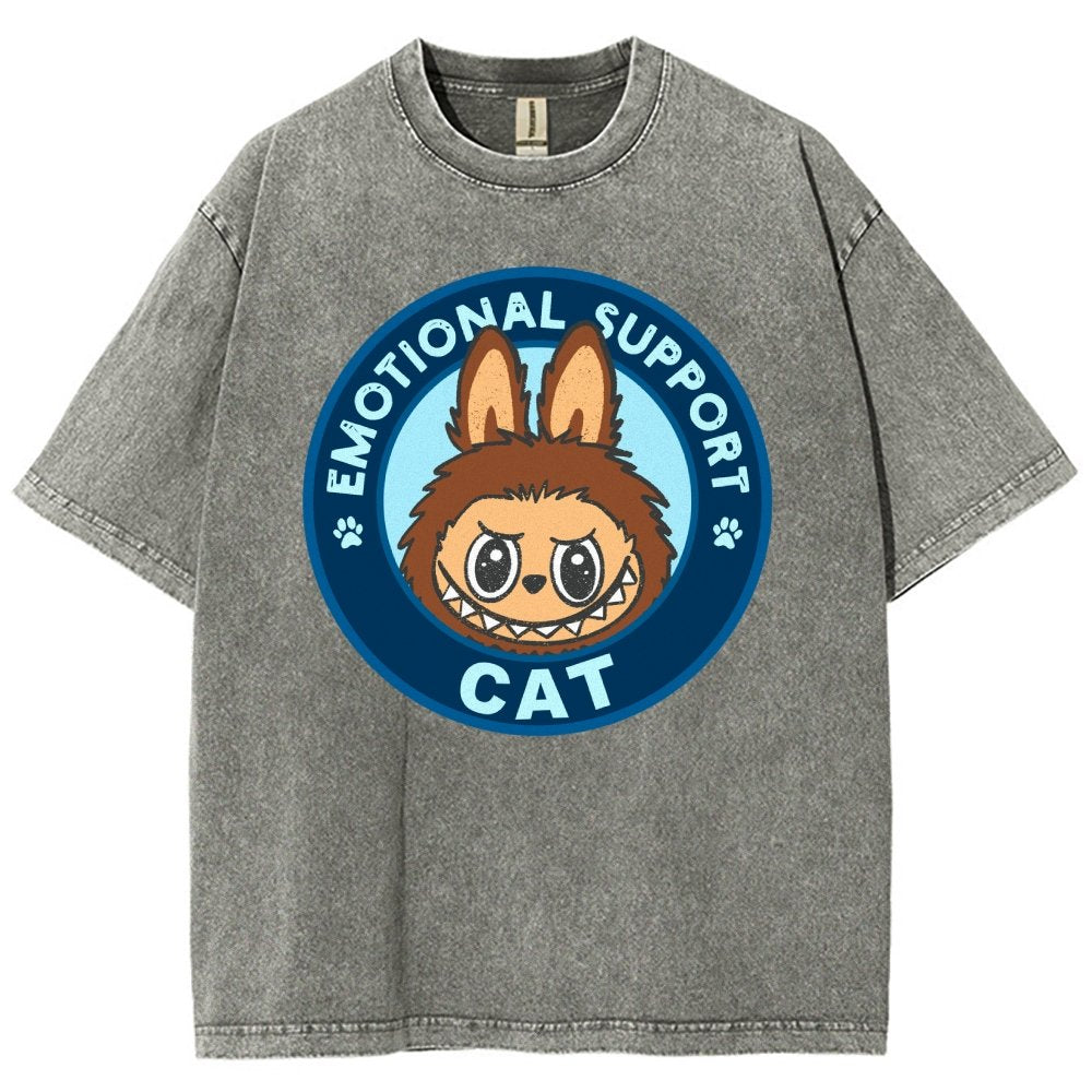 Emotional Support Cat Vintage Distressed T-shirt