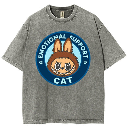 Emotional Support Cat Vintage Distressed T-shirt