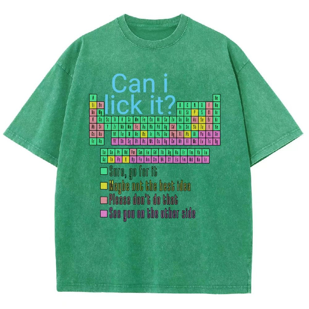 Can I Lick It？ Funny Science Vintage Distressed T-shirt