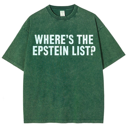 Where’s the Epstein list Vintage Distressed T-shirt