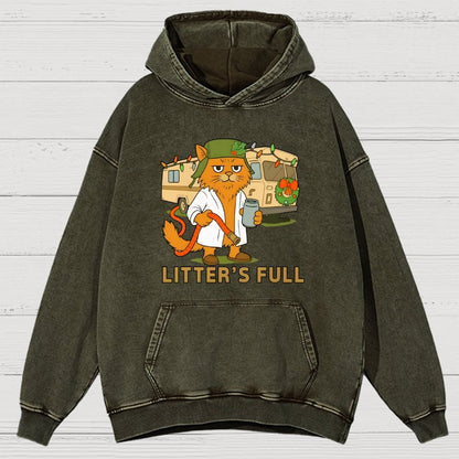 Christmas Shitters Full Cat Vintage Distressed Hoodie