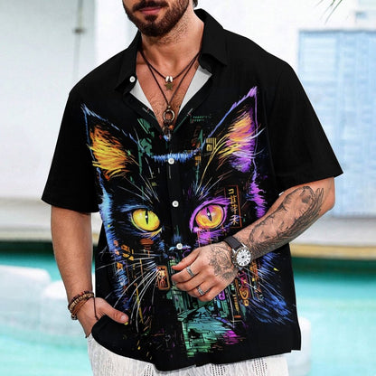 Street Cat Geek Hawaiian Shirt