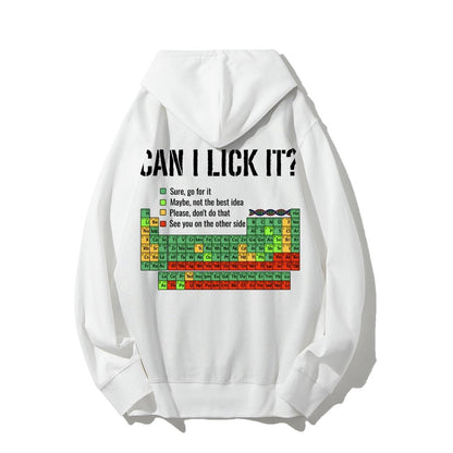 Can I Lick It Printed Back Unisex Cotton Hoodie