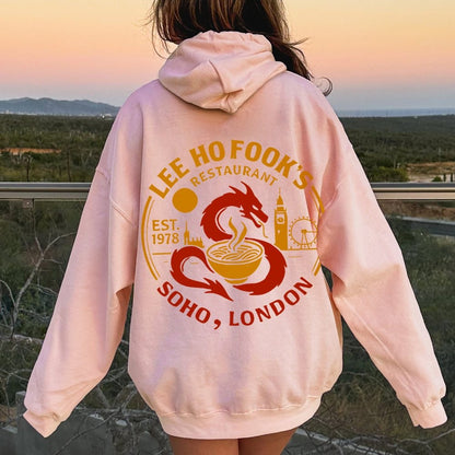 Lee Ho Fooks Printed Back Cotton Hoodie