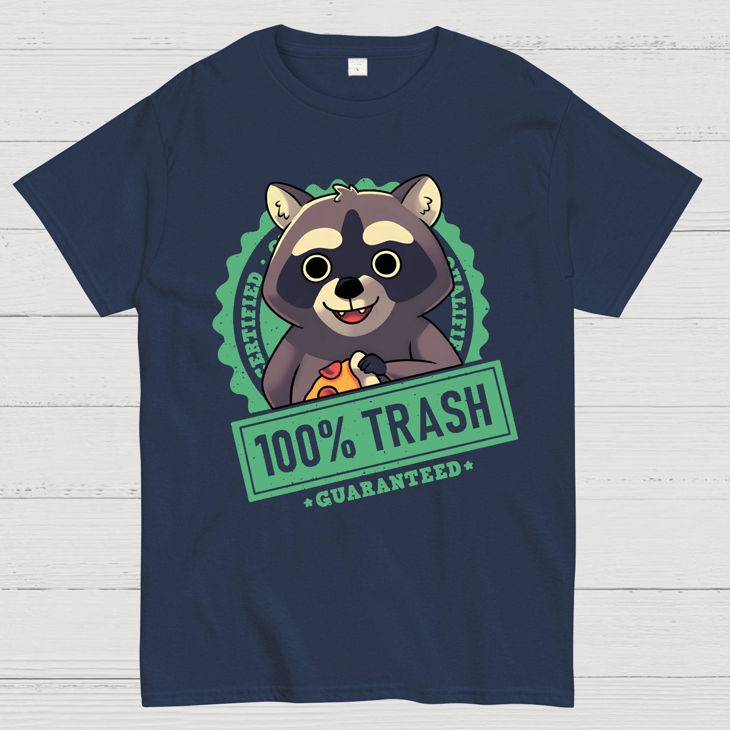 100% Cute Trash Panda Raccoon Seal Geek T-Shirt
