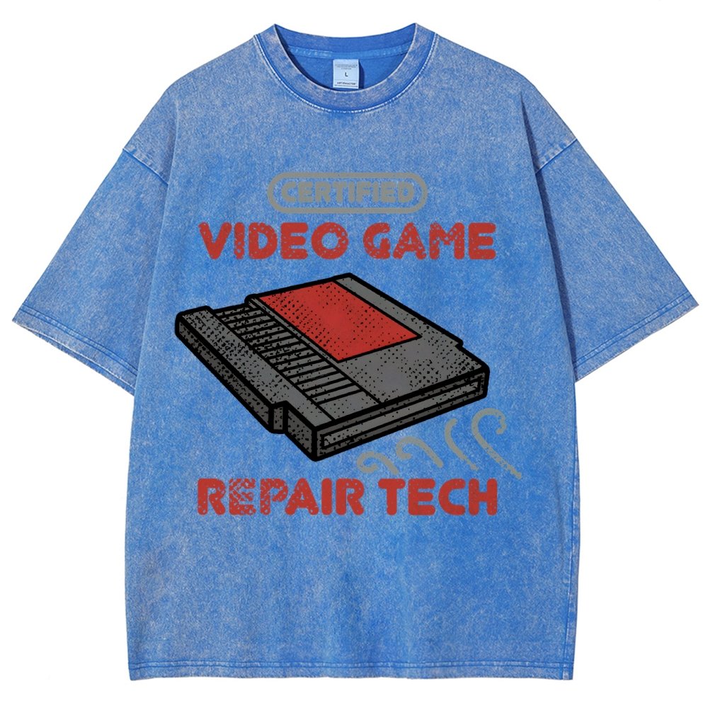 Video Game Repair Tech Vintage Distressed T-shirt
