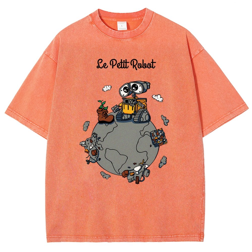 Le Petit Robot Vintage Distressed T-shirt