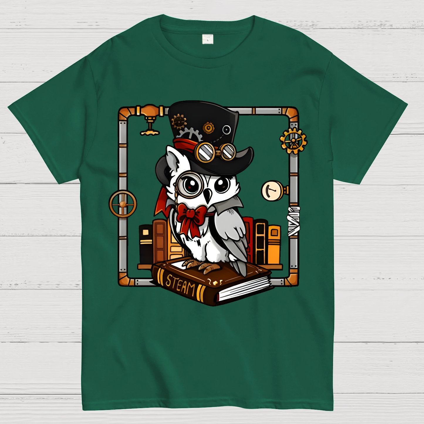 Steampunk Owl Geek T-Shirt