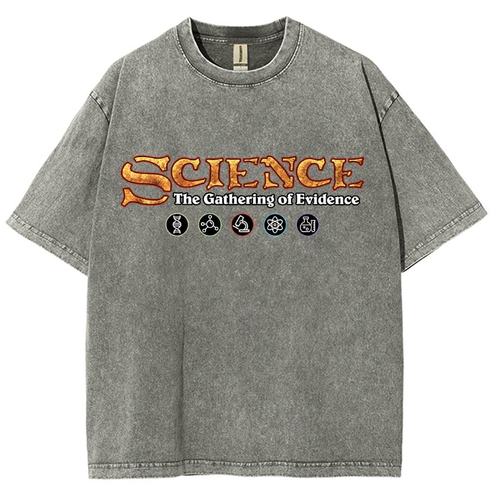 Science The Gathering of Evidence Vintage Distressed T-shirt
