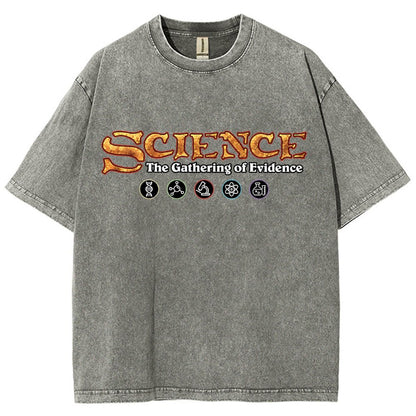 Science The Gathering of Evidence Vintage Distressed T-shirt
