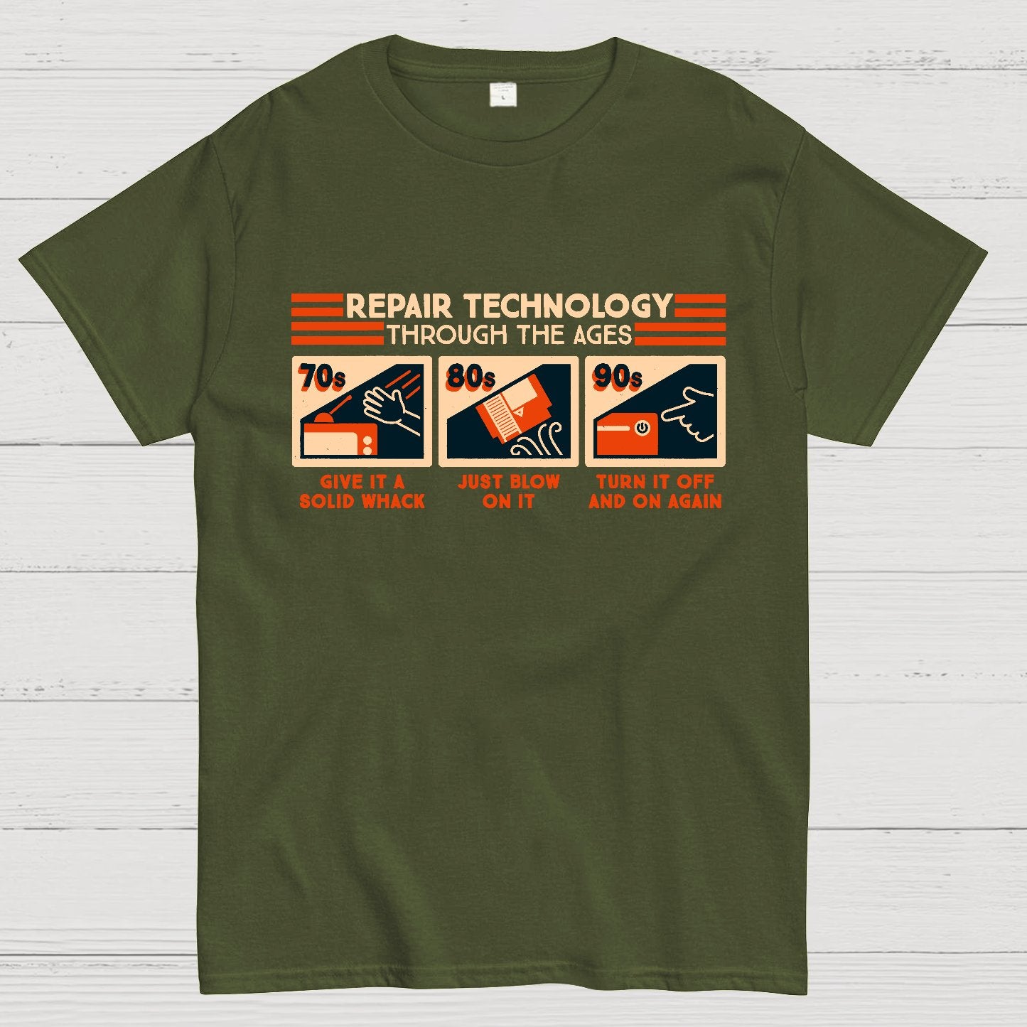 Repair Technology Through the Ages Geek T-Shirt