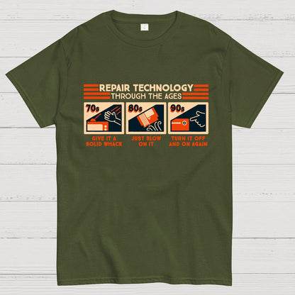 Repair Technology Through the Ages Geek T-Shirt