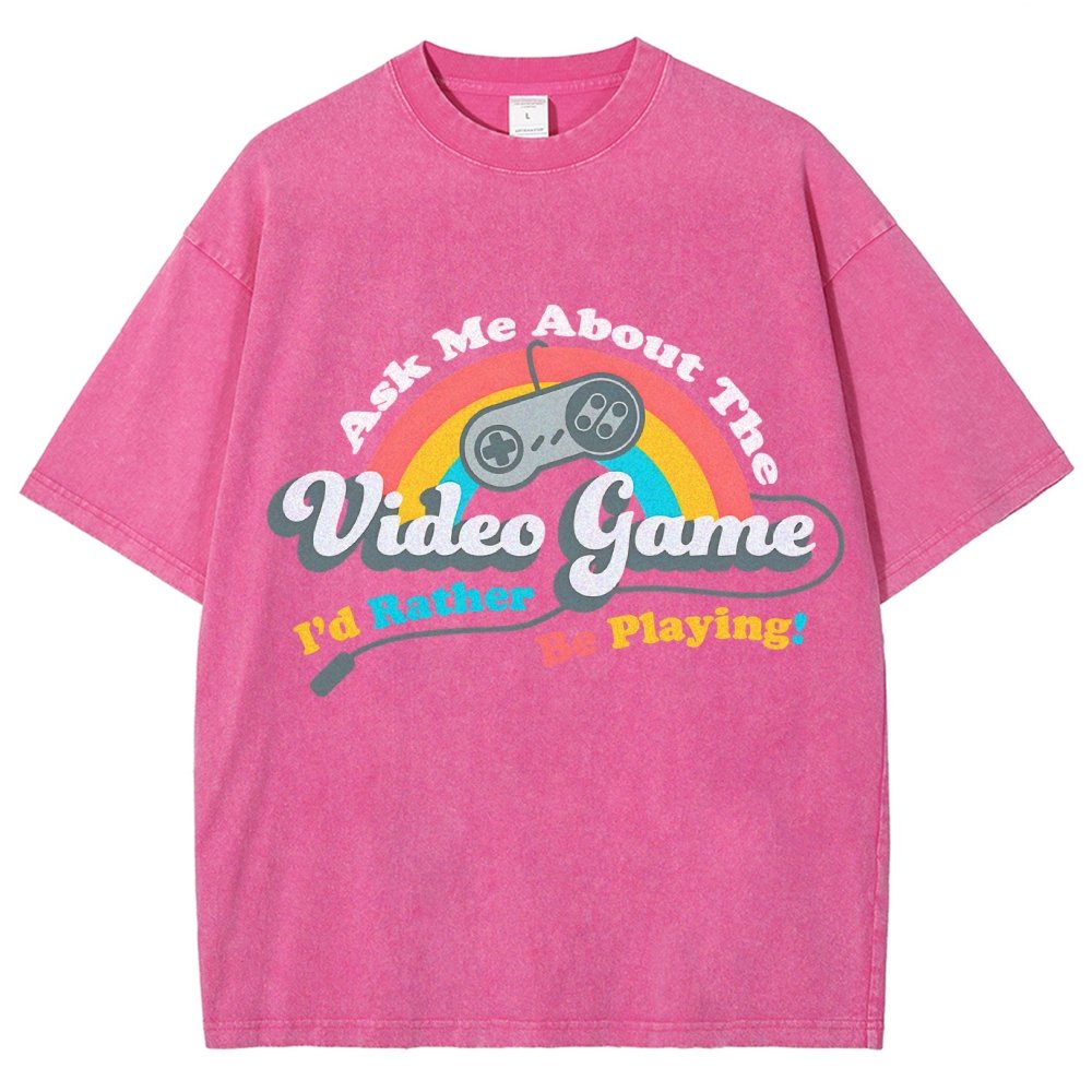 Ask Me About my Video Game Vintage Distressed T-shirt