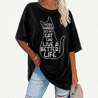Work hard Vintage Distressed T-shirt