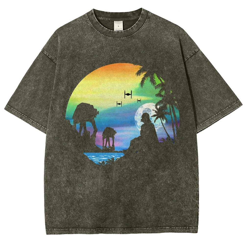 Conquer the paradise Vintage Distressed T-shirt