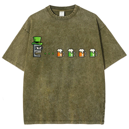 St. Patty’s Robot Vintage Distressed T-shirt