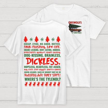 Holiday Family Christmas Front And Back Printing Geek T-Shirt