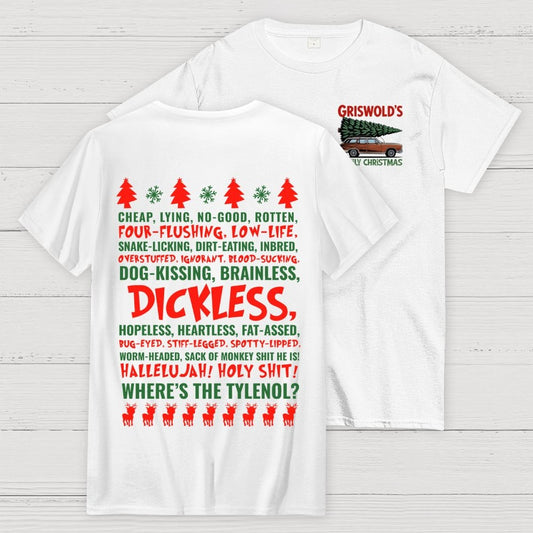 Holiday Family Christmas Front And Back Printing Geek T-Shirt