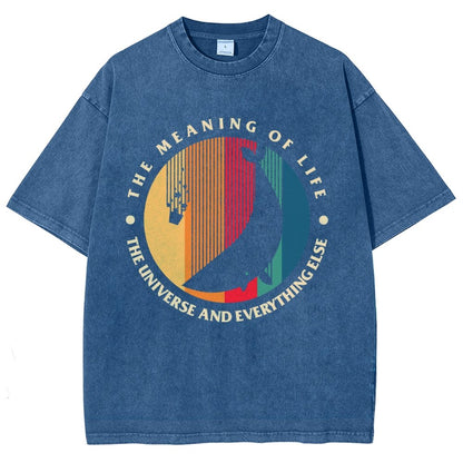 The Meaning Of Life - The Universe And Everything Else Vintage Distressed T-shirt