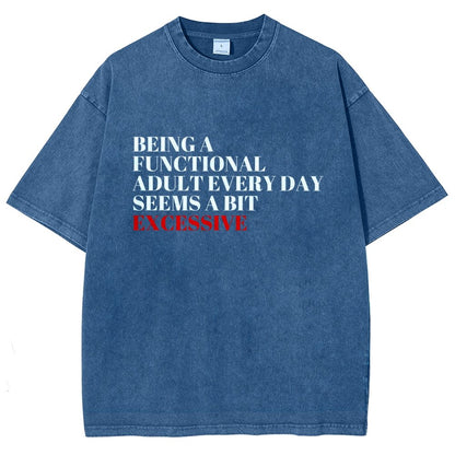 Functional Adult Vintage Distressed T-shirt