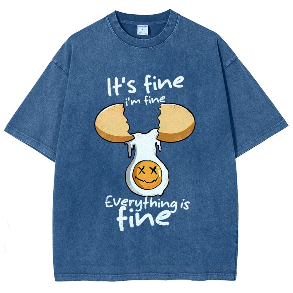 Everything is fine Vintage Distressed T-shirt
