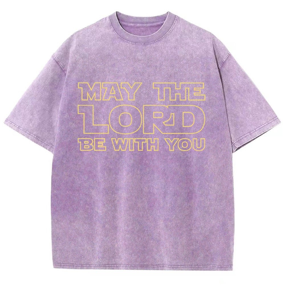 May The Lord be with you Vintage Distressed T-shirt