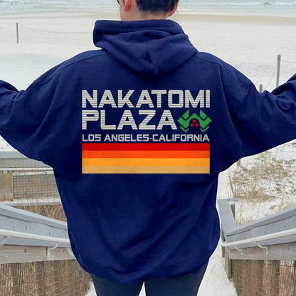 Retro Plaza Printed Back Unisex Cotton Hoodie