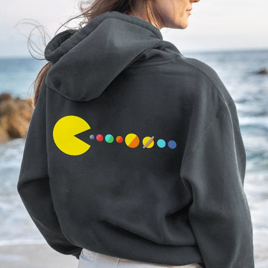 Mister Universe Printed Back Unisex Cotton Hoodie