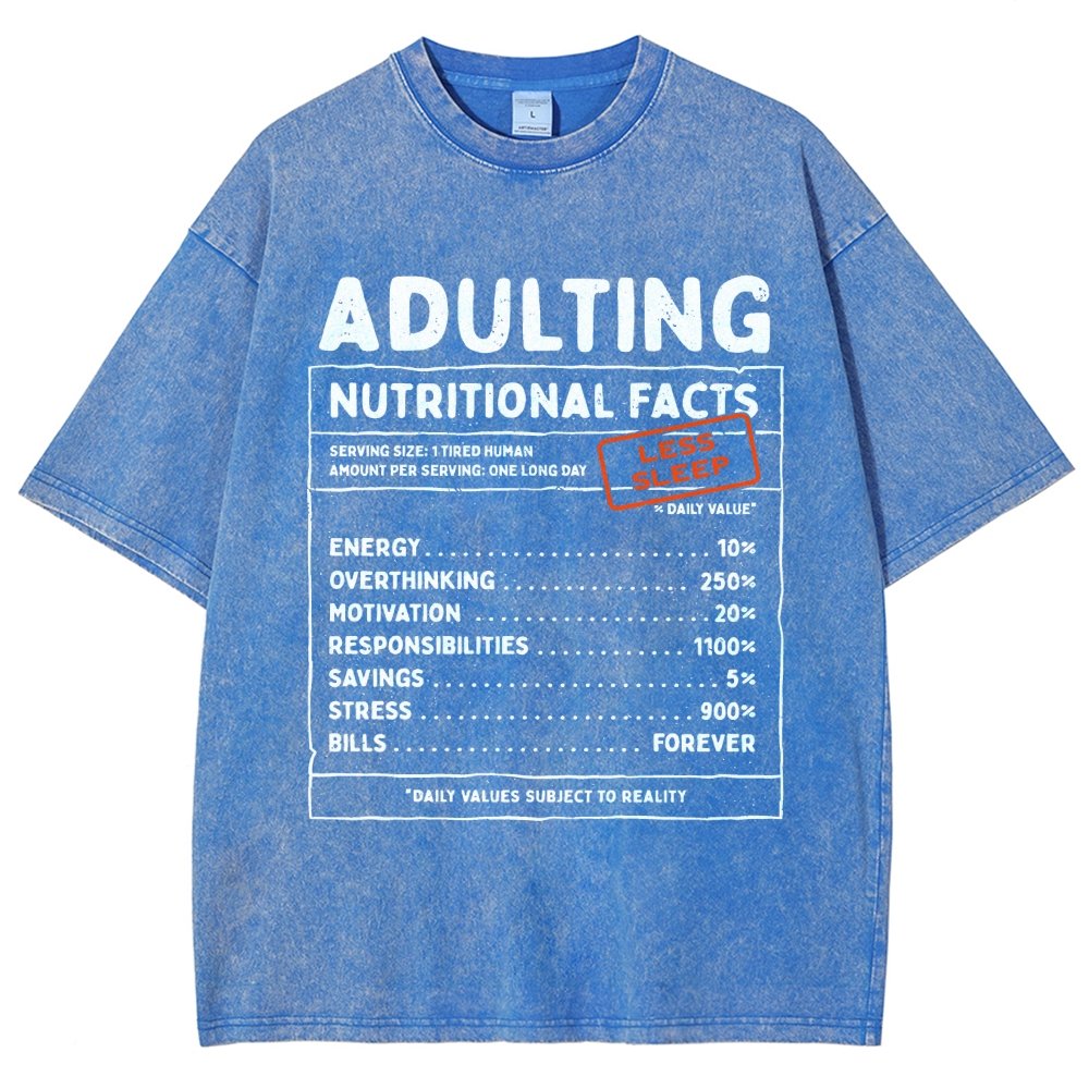 Adulting Facts Vintage Distressed T-shirt