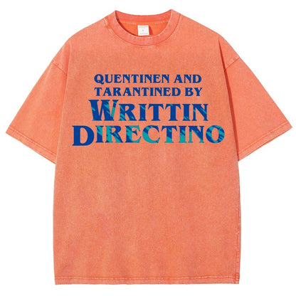 Writtin Directino Vintage Distressed T-shirt