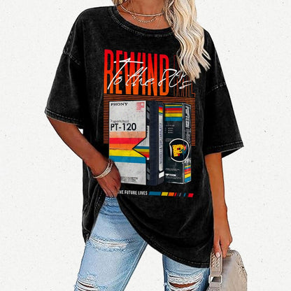 Rewind Me to The 80's Vintage Distressed T-shirt